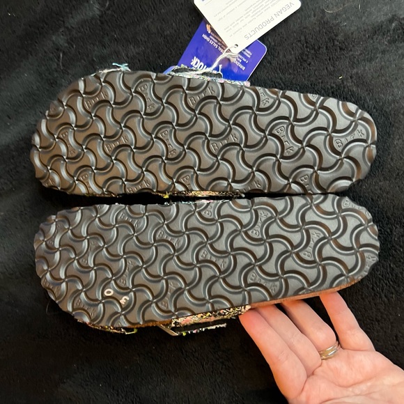 Birkenstock Siena Synthetic Material/Textile Green Two-Strap Sandals 38 - Picture 3 of 5